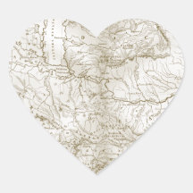 Diseño del mapa colcomanias de corazon