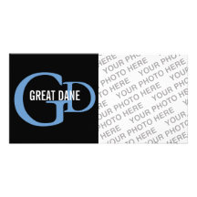 Diseño del monograma de la raza de great dane tarjetas fotograficas 