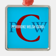 Diseño del monograma del Corgi Galés del Pembroke Ornatos