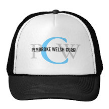 Diseño del monograma del Corgi Galés del Pembroke Gorros Bordados