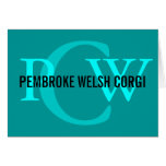 Diseño del monograma del Corgi Galés del Pembroke Tarjetas