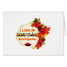 Diseño del novio del Ugandan Tarjeton