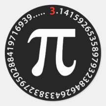 Diseño del número del pi etiqueta