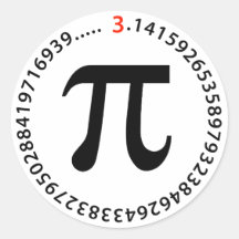 Diseño del número del pi etiqueta