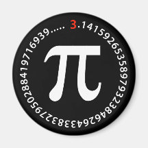 Diseño del número del pi imán para frigorifico