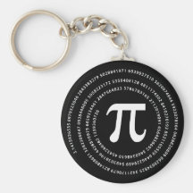 Diseño del número del pi llaveros