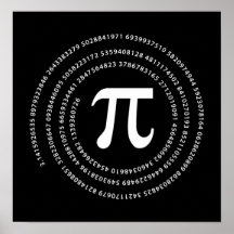 Diseño del número del pi poster