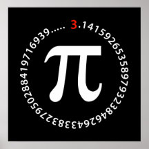 Diseño del número del pi posters