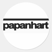 diseño del papanhart pegatina