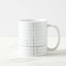 Diseño del papel cuadriculado taza