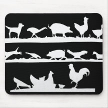 Diseño del papel del corte de los animales del cam tapete de ratón