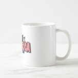 Diseño del rojo de ValxArt América, blanco y azul  Tazas De Café