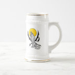 Diseño del tatuaje del lobo tazas de café