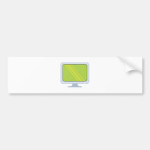 diseño del vector del monitor de la PC de la panta Etiqueta De Parachoque