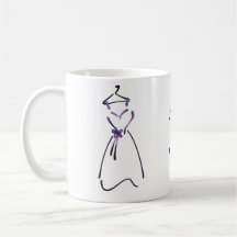 Diseño del vestido elegante con lema adaptable taza