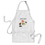 Diseño determinado del sushi delantales