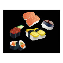 Diseño determinado del sushi postal