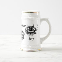 Diseño divertido de la taza de cerveza del dibujo  tazas