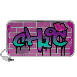 diseño elegante de la pintada del ghetto de la par iPhone altavoz
