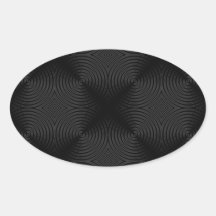 Diseño elegante, negro de los círculos pegatinas óval personalizadas