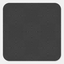 Diseño elegante, negro de los espirales calcomanía cuadradase