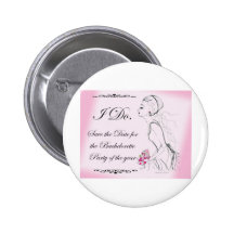 Diseño elegante rosado del fiesta de Bachelorette Pins
