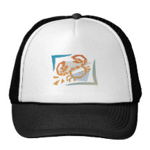 diseño en colores pastel del cangrejo gorro