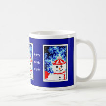 Diseño ESCARCHADO de la taza del día de fiesta del
