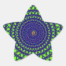 Diseño espiral abstracto impresionante de la image calcomanías forma de estrellaes personalizadas