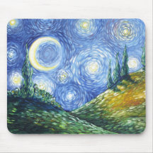 Diseño estrellado del cielo nocturno tapete de ratones