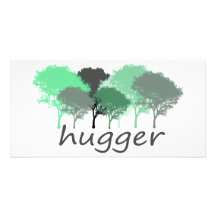 ¡Diseño exclusivo de Hugger del árbol! Tarjeta Fotográfica