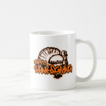 DISEÑO FELIZ DE LA ACCIÓN DE GRACIAS TAZAS DE CAFÉ