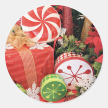 Diseño festivo de las Felices Navidad Etiqueta