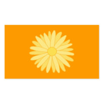 Diseño floral anaranjado y amarillo tarjetas de visita