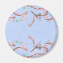Diseño floral artístico femenino imanes para frigoríficos