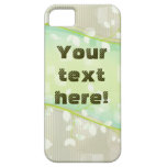 Diseño floral blanco elegante con el texto iPhone 5 fundas
