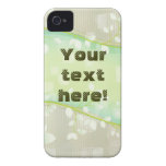 Diseño floral blanco elegante con el texto iPhone 4 Case-Mate coberturas