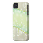 Diseño floral blanco elegante Case-Mate iPhone 4 cárcasas