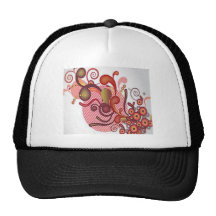Diseño floral de los remolinos gorros bordados