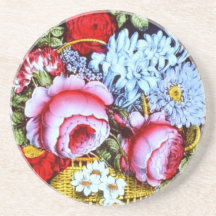 Diseño floral de los rosas elegantes del Victorian Posavasos Diseño