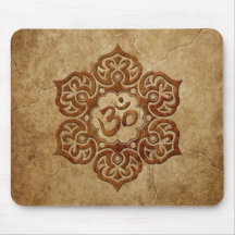 Diseño floral de piedra de Aum Tapete De Ratón