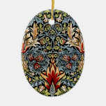 Diseño floral de William Morris Snakeshead Adornos De Navidad