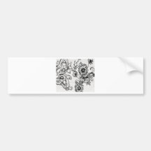Diseño floral decorativo pegatina de parachoque
