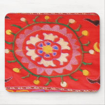 Diseño floral del bordado antiguo del otomano tapetes de ratón