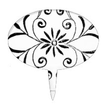 Diseño floral del damasco elegante decoraciones para tartas