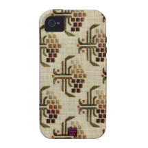 Diseño floral entonado tierra del bordado del punt vibe iPhone 4 fundas