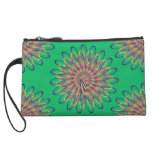 Diseño floral espiral del arco iris - fondo verde
