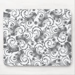 diseño floral gris tapete de raton