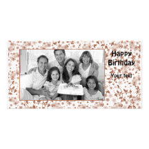 Diseño floral moderno tarjeta fotografica personalizada