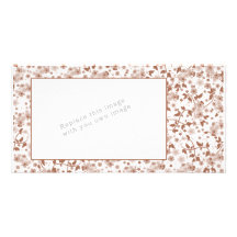 Diseño floral moderno tarjetas personales con fotos